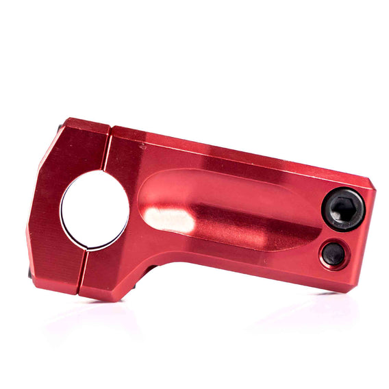 Profile BMX Acoustic Front Load Stem - Red resting on the table