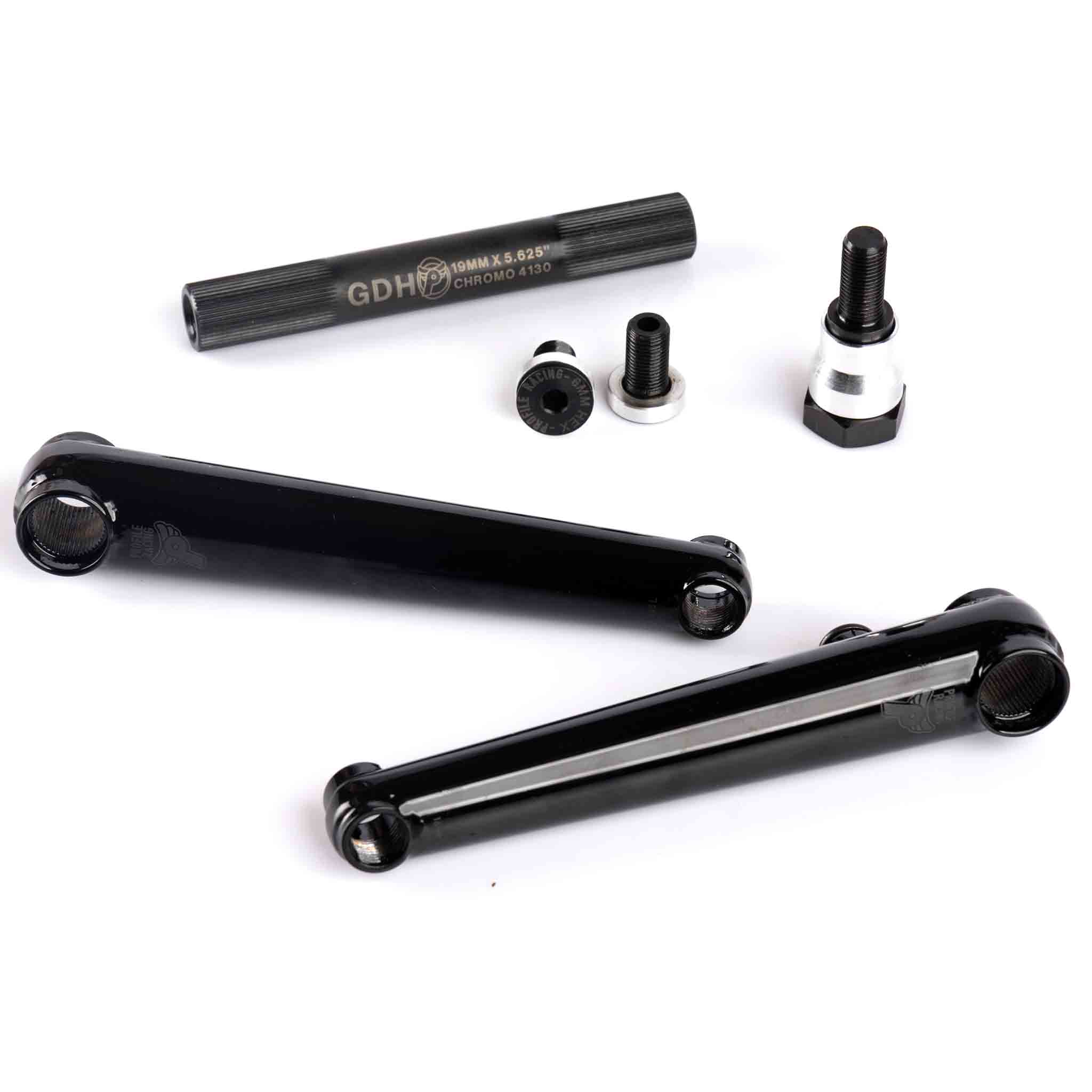 Profile Race RHD Cranks - Black crank set including the crank tool axle and bolts