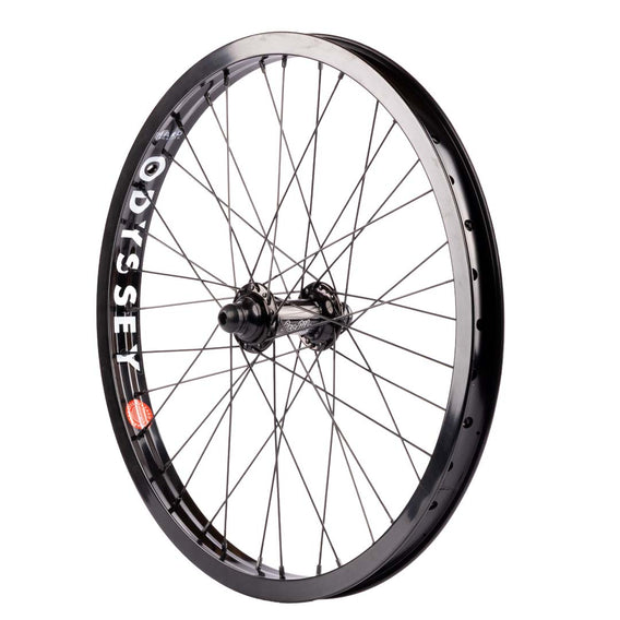 Profile Elite X Odyssey Hazard Lite Front Wheel Black left angle view