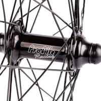 Profile Elite X Odyssey Hazard Lite Front Wheel Black hub close up