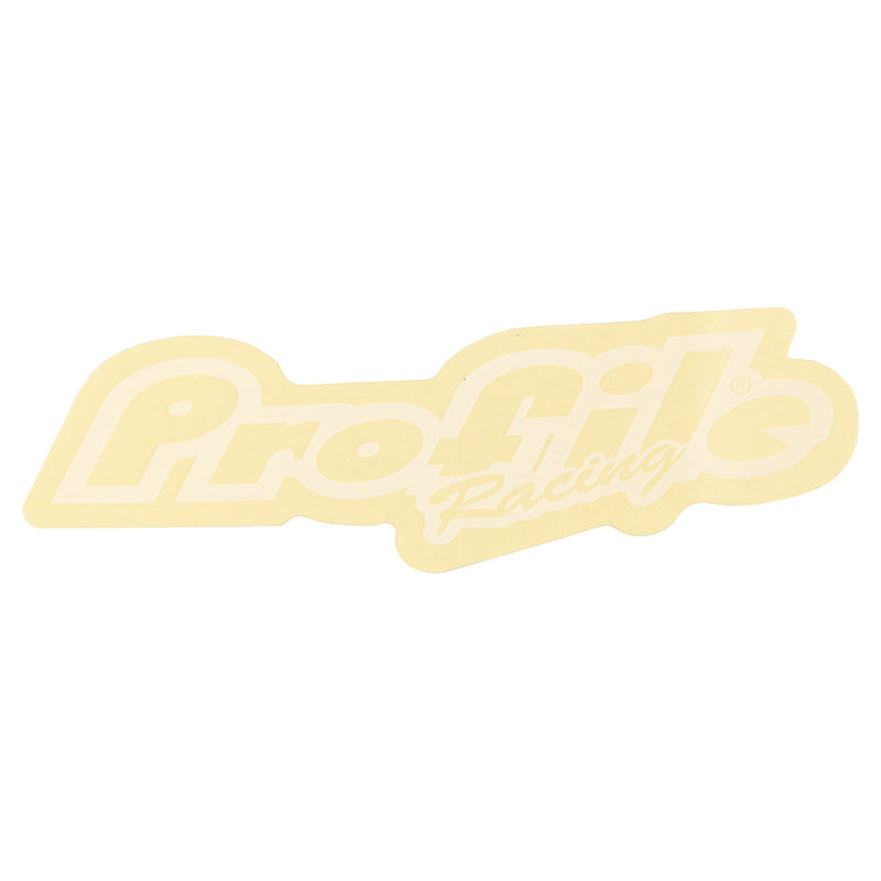 Profile Racing Small Logo Sticker - White
