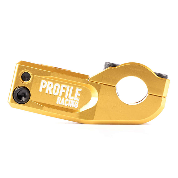 Profile Push Top Load Stem - Gold | Backyard UK BMX side view