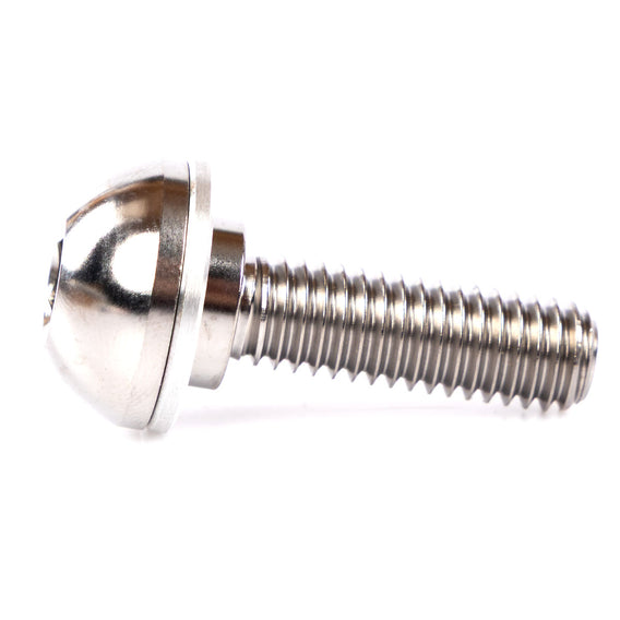 Profile Button Head Titanium Hub Bolt - Silver 10mm - 14mm (each)