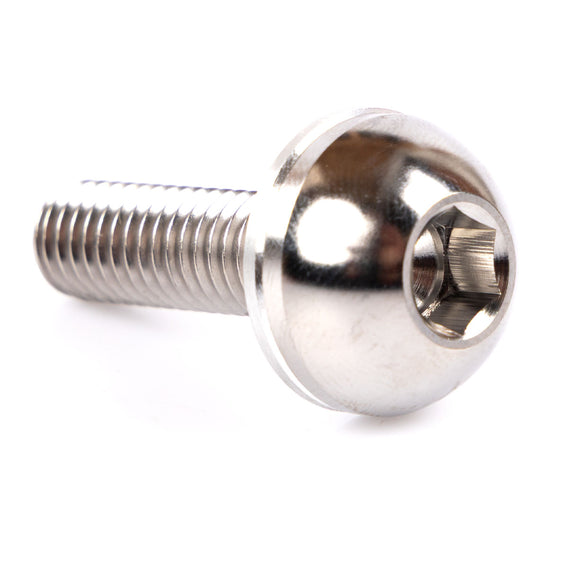 Profile Button Head Titanium Hub Bolt - Silver 10mm - 14mm (each)