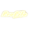 Profile Racing Large Logo Sticker - White
