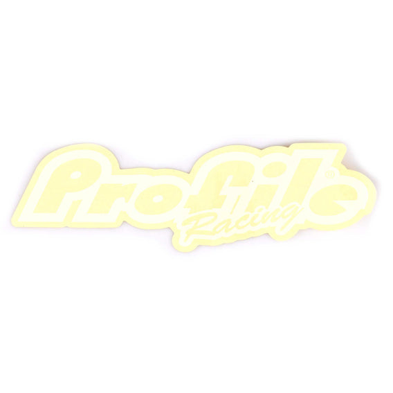 Profile Racing Large Logo Sticker - White
