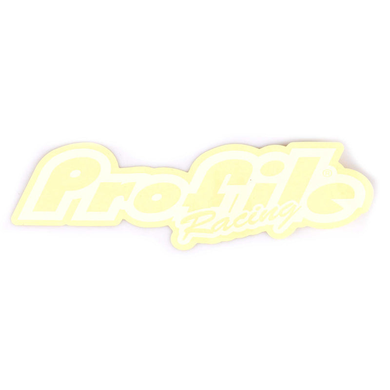 Profile Racing Large Logo Sticker - White