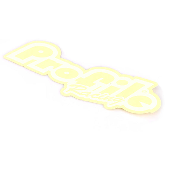 Profile Racing Large Logo Sticker - White