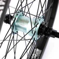 Rant Moonwalker RHD Freecoaster Wheel - Galactic Blue Hub with Black Rim hub detail