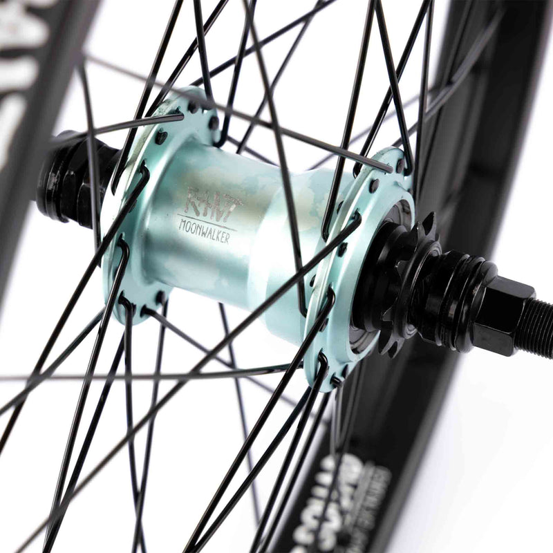 Rant Moonwalker RHD Freecoaster Wheel - Galactic Blue Hub with Black Rim hub detail