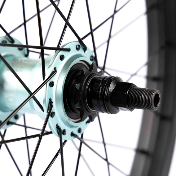 Rant Moonwalker RHD Freecoaster Wheel - Galactic Blue Hub with Black Rim DS axle