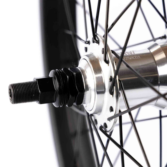 Rant Moonwalker RHD Freecoaster Wheel - Silver Hub with Black Rim NDS axle