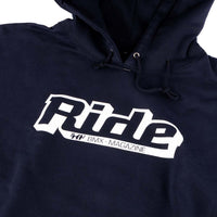 Ride UK BMX Classic Logo Hoodie Navy Blue logo