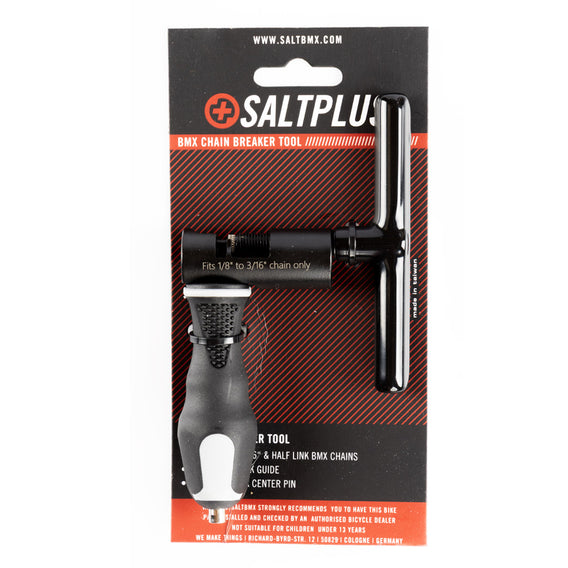 SALTPlus BMX chain breaker tool packaging on a white background