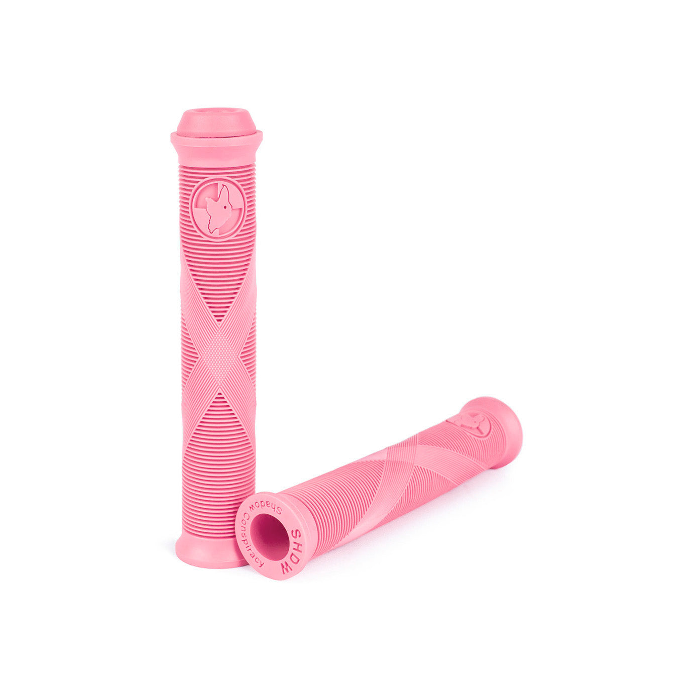 the shadow conspiracy spicy dcr flangeless bmx grips double bubble pink