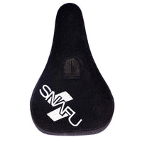 Snafu Fat Padded Pivotal Seat - Black / White Birds Eye view top panel