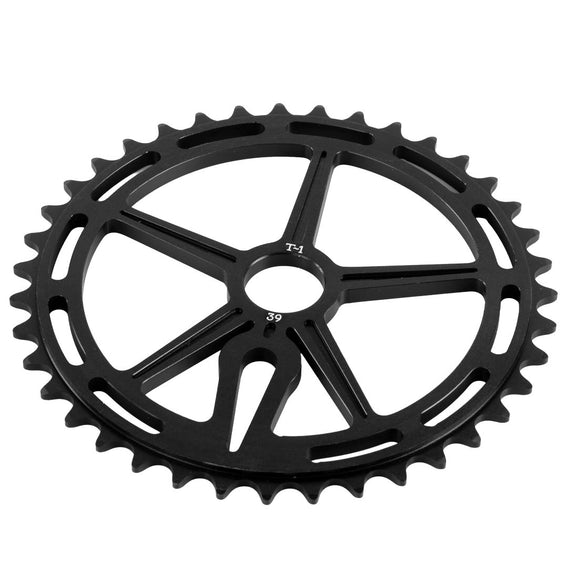 t1 logans run black bmx sprocket 39t angle