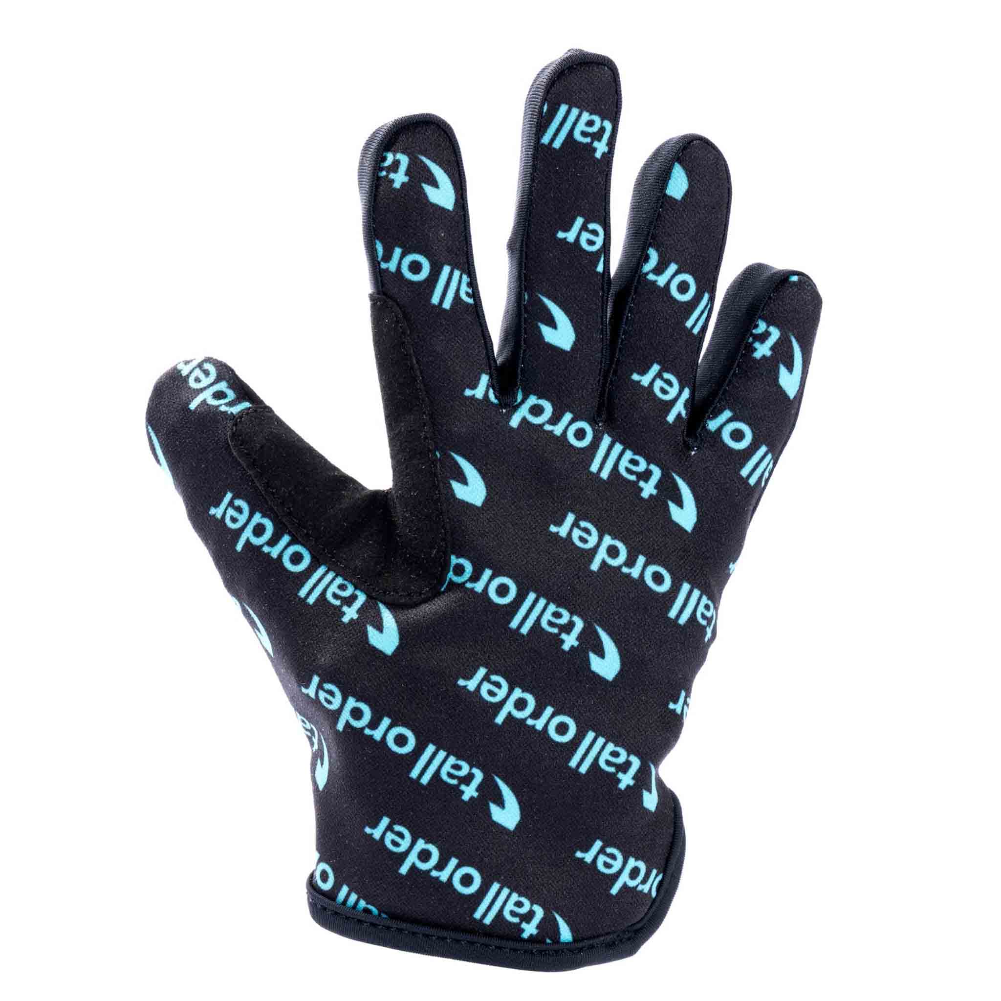 Tall Order Barspin Print Youth Glove - Black With Teal Print | Backyard UK BMX Shop