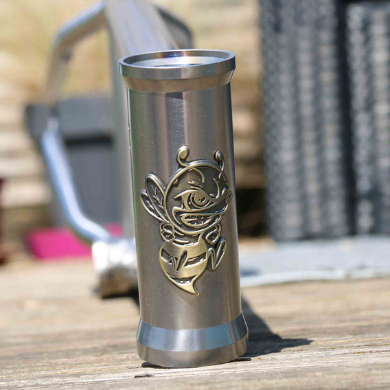 Total BMX Killabee Titanium Frame - Raw head tube badge