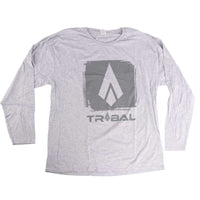 Tribal Block Logo Long Sleeve T-Shirt - Grey
