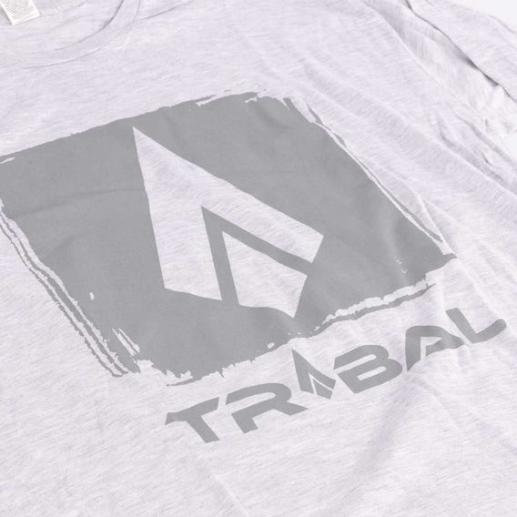 Tribal Block Logo Long Sleeve T-Shirt - Grey