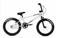 Tribal Nomad 18" BMX in silver, side view photographed on a white background