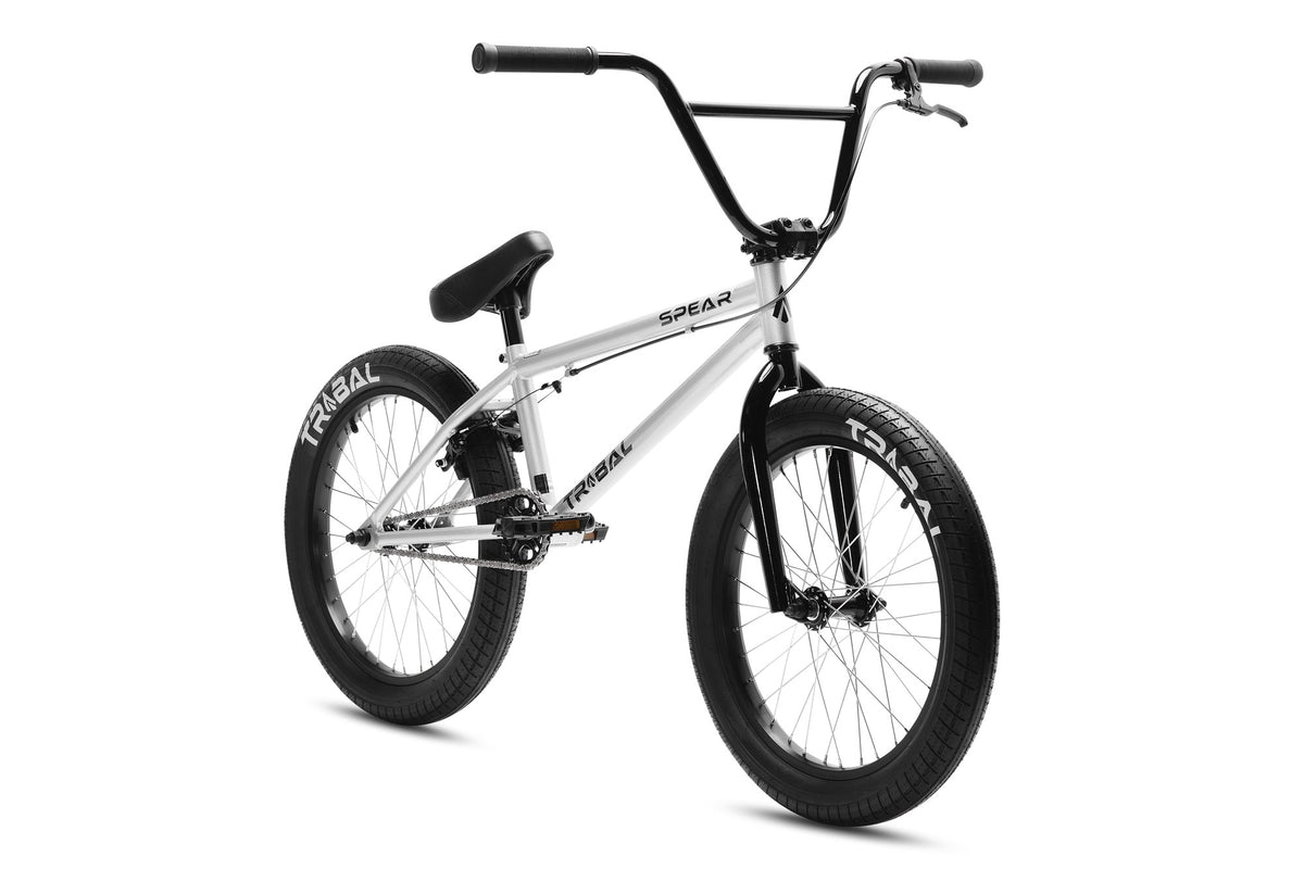 Tribal Spear Silver BMX, front view on a white background