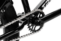 tribal trap black bmx bike sprocket and cranks on a white background