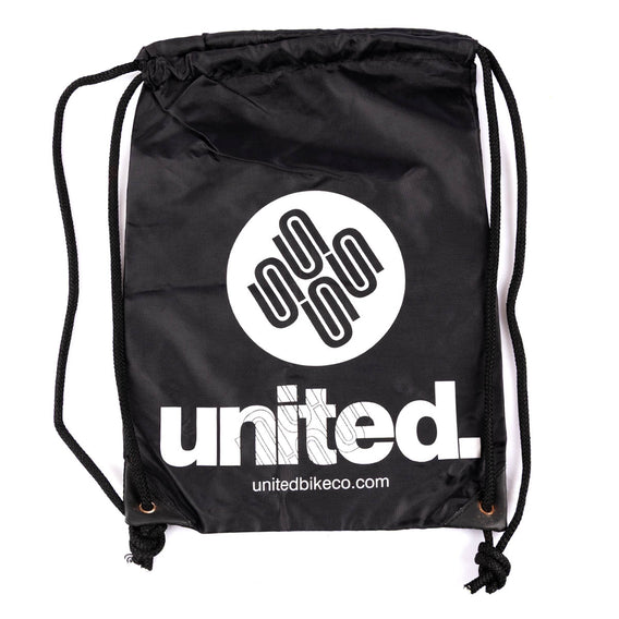 United Drawstring Bag - Black | Backyard BMX Shop