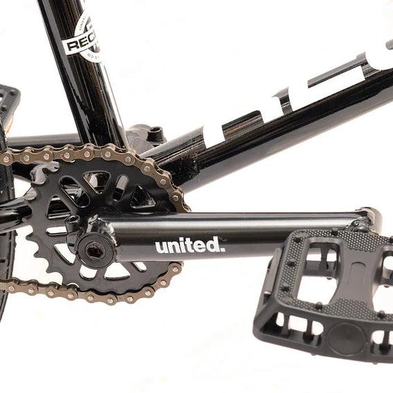 united recruit 20.25" gloss black bmx bike