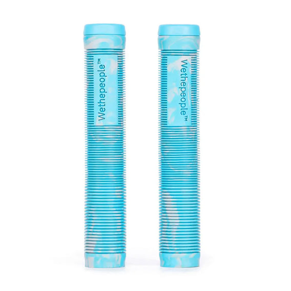 Wethepeople BMX Perfect Flangeless Grips - Blue with Grey Swirls