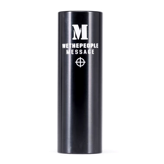 Wethepeople BMX Message Alloy Pegs - Black 14mm With 10mm Adapter (Pair)