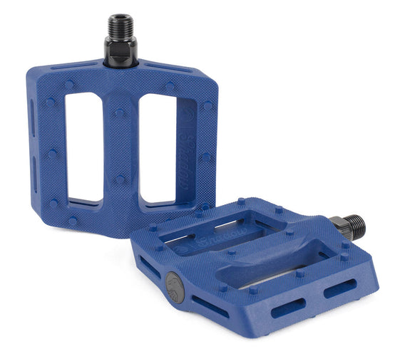 Shadow Surface Plastic Pedals - Navy Blue 9/16"