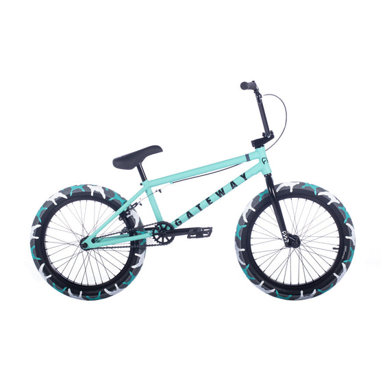 Cult Gateway 20" BMX Bike - Teal With Black Parts And Teal Camo Tyres 20.5"