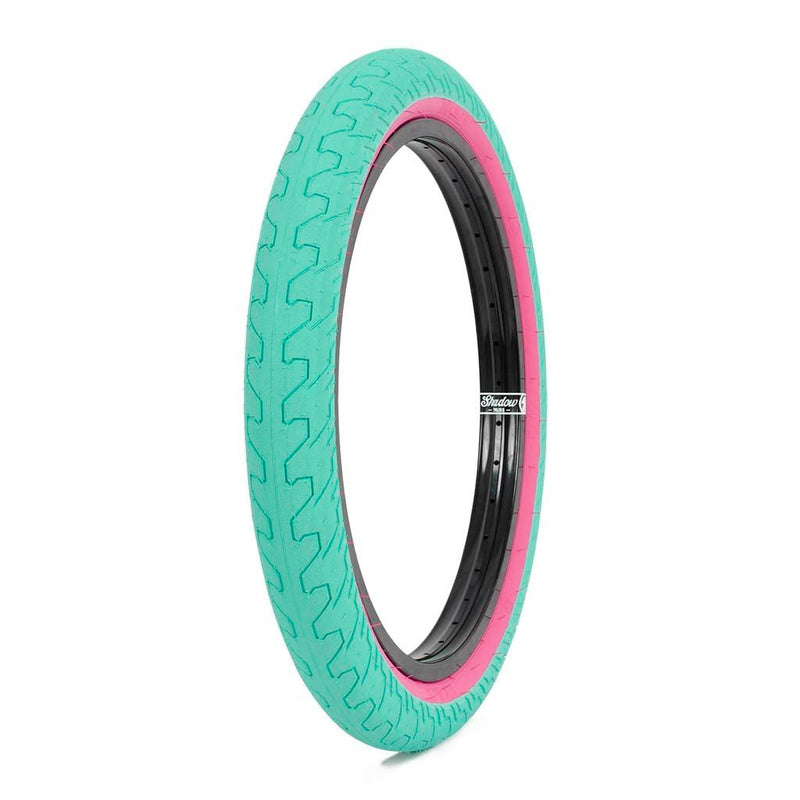 Rant Squad Tyre 20" - Teal With Pink Sidewalls 2.35"