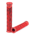 Subrosa Dialed DCR Flangeless Grips - Red / Black Swirl