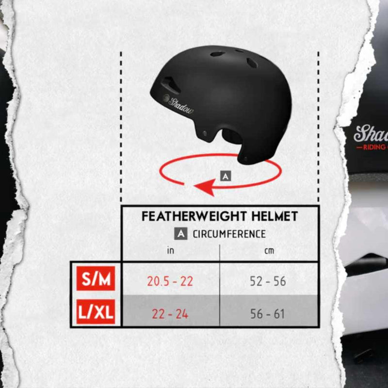 Shadow Big Boy FeatherWeight Helmet size guide | BMX