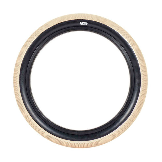 Cult 12" Vans Tyre - Cream With Black Sidewall 2.20"