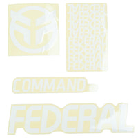 Federal Command ICS Frame Sticker Set - White