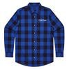 Cult Script Flannel Shirt - Blue | BMX