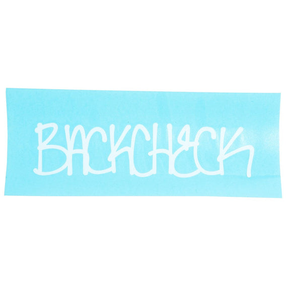 Backcheck Die Cut Sticker - White