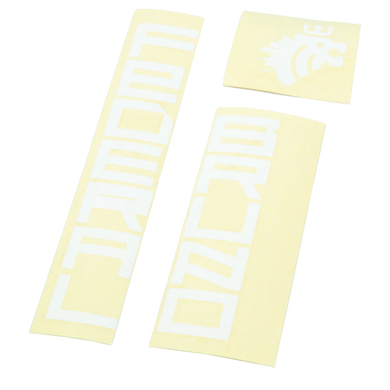 Federal Bruno 3 Frame Sticker Set - White