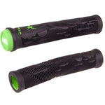 ODI Hucker Flangeless Grips - Black / Green 160mm