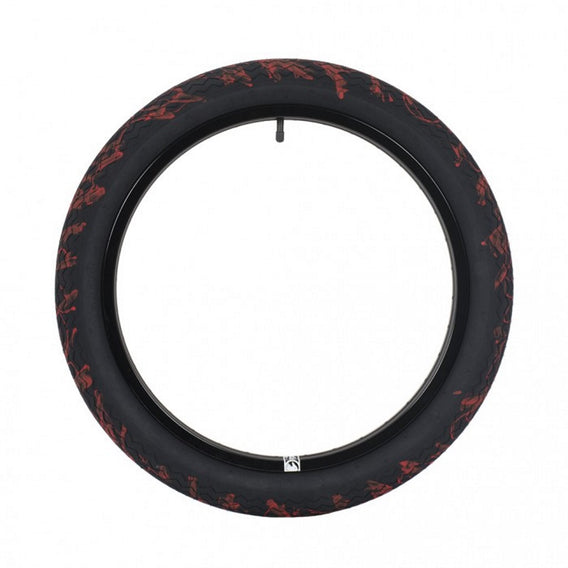 Subrosa Sawtooth Tyre 20" - Black With Blood Splatter 2.35"