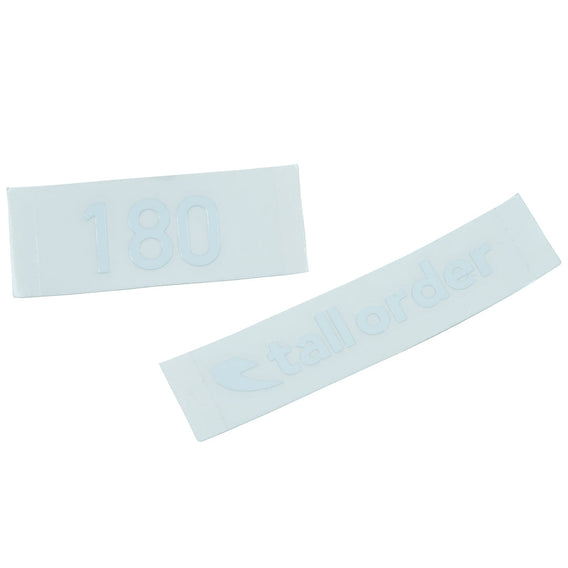 Tall Order 180 Bar Sticker - White