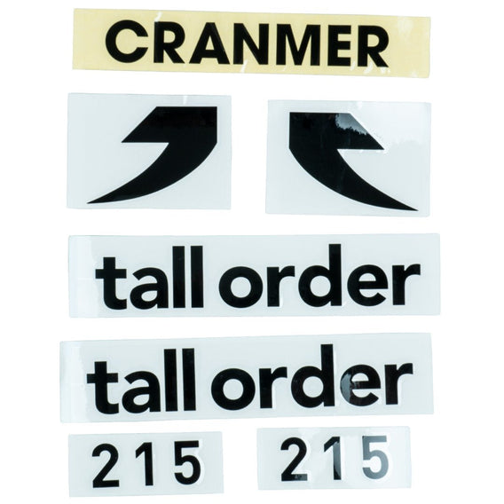 Tall Order 215 Frame Stickers - Black
