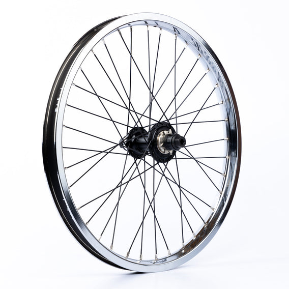 Tall Order Dynamics RHD Cassette Wheel - Black With Chrome Rim And Silver Nipples 9 Tooth