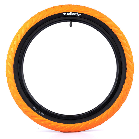 Tall Order Wallride Tyre - Orange With Black Sidewall 2.35" | BMX