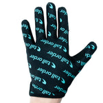 Tall Order Barspin Print Gloves - Black With Teal Print