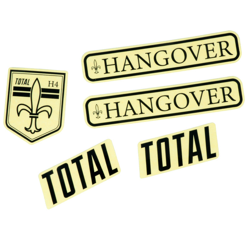 Total BMX Hangover H4 Frame Stickers - Black